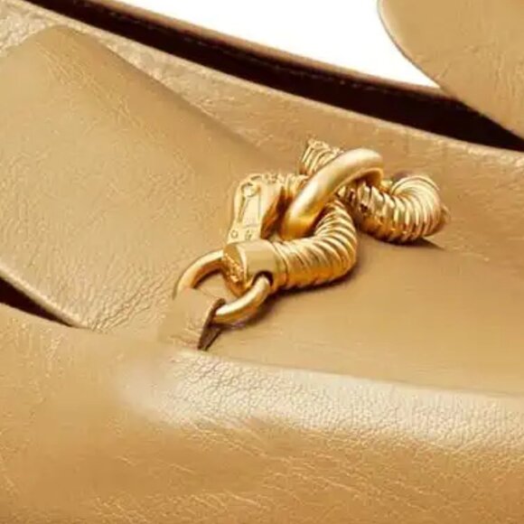 Tory Burch  Jessa Leather Loafers Flats Ginger Shortbread Camel Tan - Picture 12 of 16